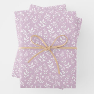 Fall Foliage Neutral - Warm Lilac Wrapping Paper Sheet