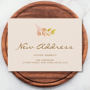Fall Foliage New Address Moving Announcement