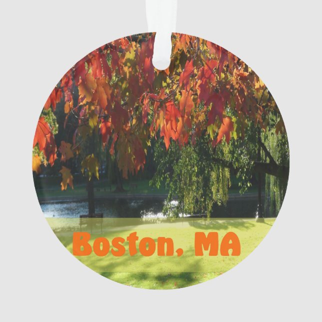 Fall Foliage of Boston Ornament (Back)