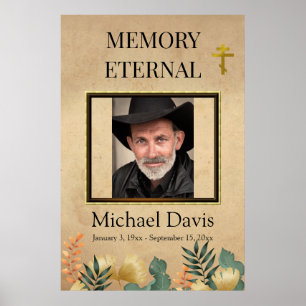 Fall Foliage Orthodox Christian Funeral  Poster