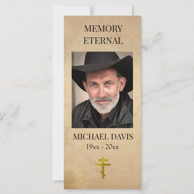 Fall Foliage Orthodox Christian Funeral Prayer (Front)