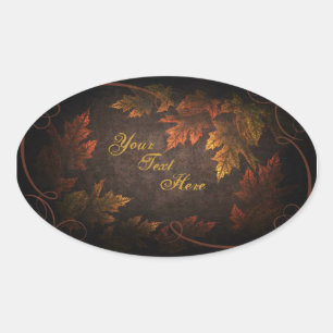 Fall Foliage Oval Sticker