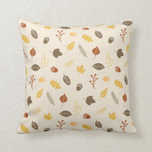 Fall Foliage Pattern Autumn Throw Pillow