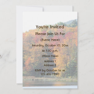 Fall Foliage Pond Nature  Invitation