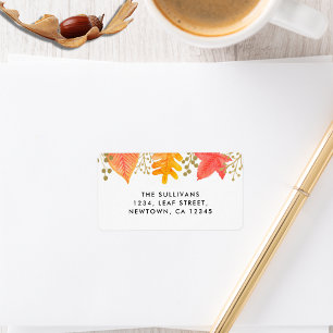 Fall Foliage Return Address  Label