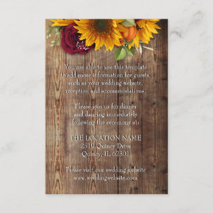 Fall Foliage Rustic Details Card