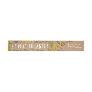 Fall Foliage Thankful Envelope Wrap Address Labels