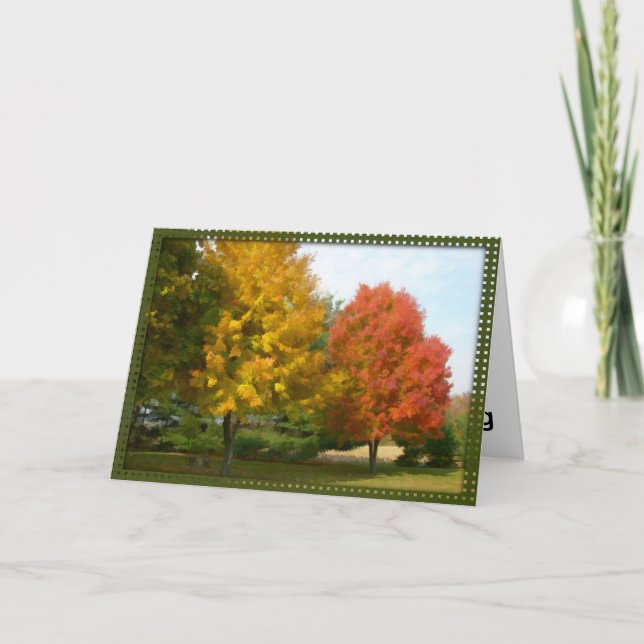 Fall Foliage Thanksgiving Card (Front)