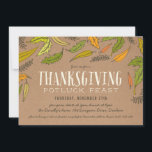 Fall Foliage Thanksgiving Dinner Party Invitation<br><div class="desc">Invite your guests to your Thanksgiving dinner party with a modern rustic invitation featuring a cascade of leaves in warm fall colours. Personalise with all of the party details to make it totally your own for a harvest time celebration your friends wont soon forget.</div>