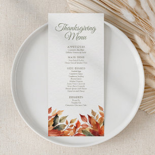 Fall Foliage Thanksgiving Menu