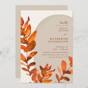 Fall Foliage Vibrance Bridal Shower  Invitation