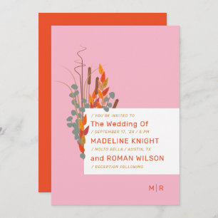 Fall Foliage Wedding Invitation