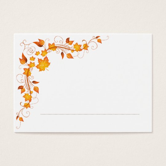 Fall Foliage Wedding Place Card 2