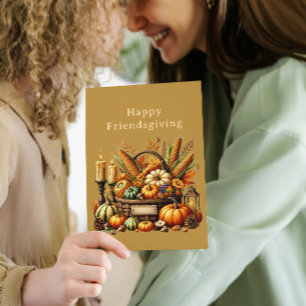 Fall Food Bounty Friendsgiving Card