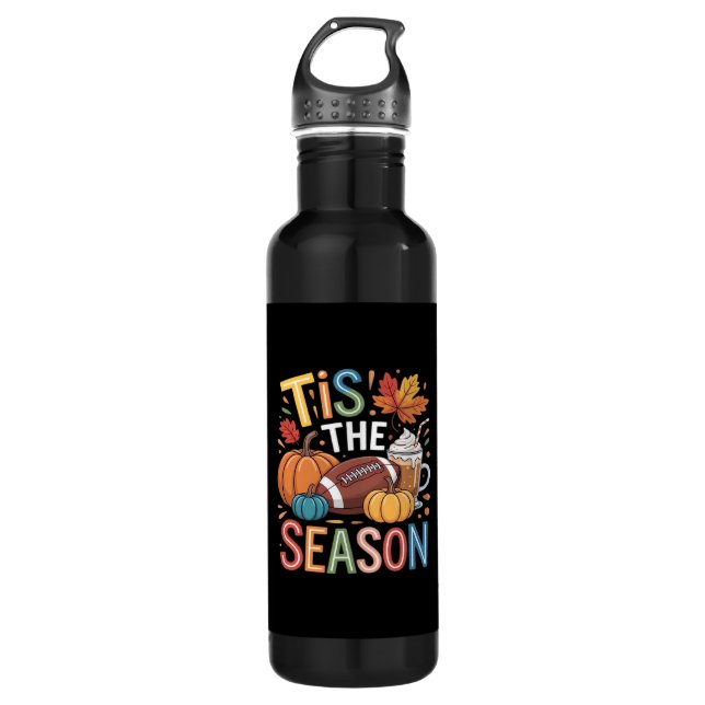 Fall Football Autumn Pumpkin Coffee Lover 710 Ml Water Bottle (Front)