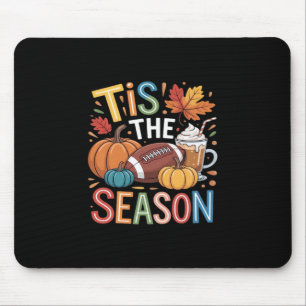 Fall Football Autumn Pumpkin Coffee Lover Mouse Mat