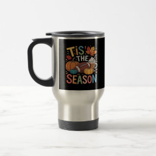 Fall Football Autumn Pumpkin Coffee Lover Travel Mug