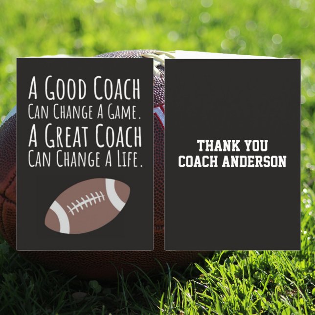 Fall Football Cards Thank You Coach From The Team (Creator Uploaded)