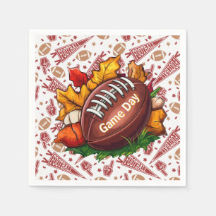 Fall Football Season Paper  Napkin