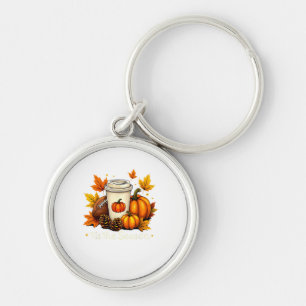 Fall Football Tis The Season Pumpkin Autumn Coffee Key Ring