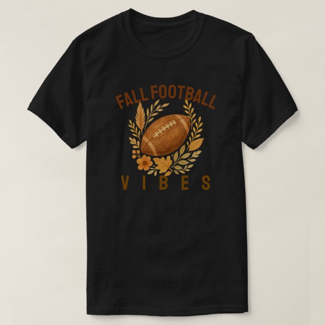 Fall Football Vibes T-Shirt (Design Front)