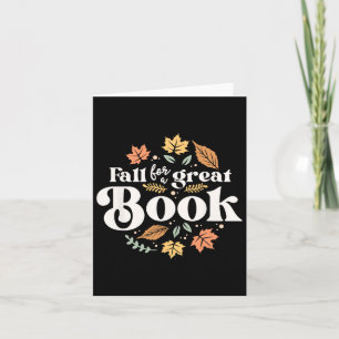 Fall For A Great Book Reading Librarian Autumn Tea Card