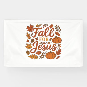 Fall For Jesus Autumn Pumpkin Christian Faith Clas Banner