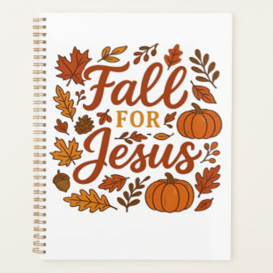 Fall For Jesus Autumn Pumpkin Christian Faith Clas Planner