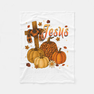 Fall For Jesus He Never Leaves Leaves Autumn Chris Fleece Blanket