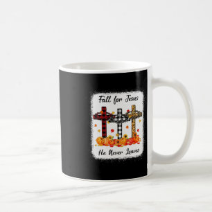 Fall For Jesus He Never Leaves Thanksgiving Pumpki Coffee Mug