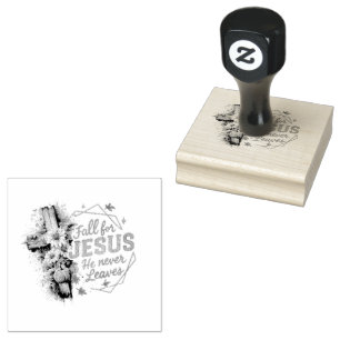 Fall For Jesus.... Rubber Stamp