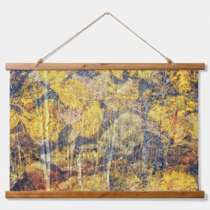 Fall Forest Abstract Hanging Tapestry