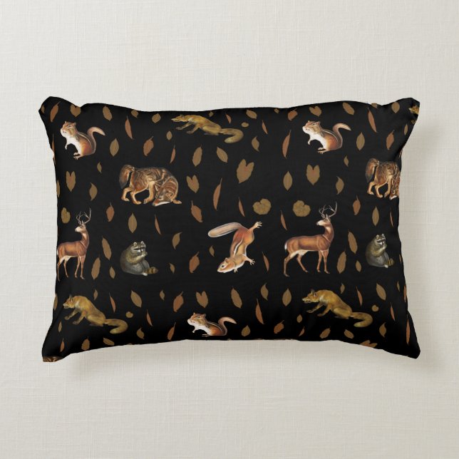 Fall Forest Animals Autumn Leaves Fall Decor Decorative Cushion (Front)