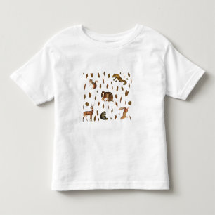 Fall Forest Animals Autumn Leaves Toddler T-Shirt