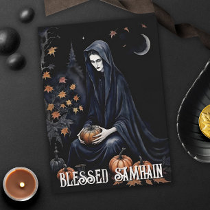 Fall Forest Blessed Samhain Night Pagan Witch Card