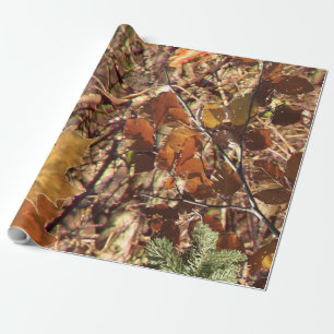 Fall Forest Bush Camouflage Wrapping Paper