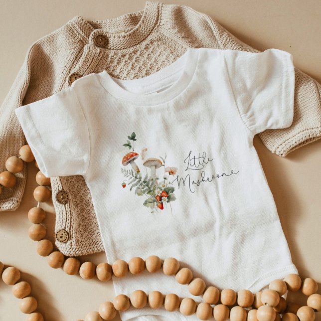 Fall forest little mushroom baby bodysuit (Creator Uploaded)
