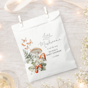 Fall forest little mushroom baby shower favour bags
