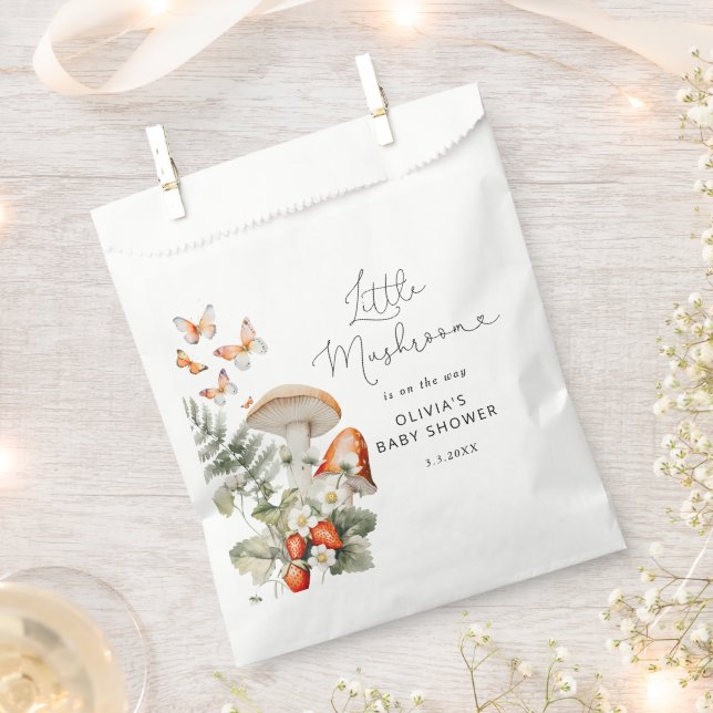 Fall forest little mushroom baby shower favour bags (Clipped)