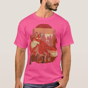 Fall Forest Trees Wildlife Nature Retro Animal Lov T-Shirt