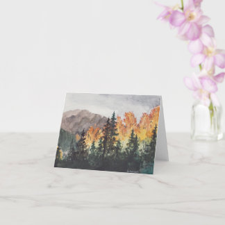 Fall Forest Watercolor Greeting Card