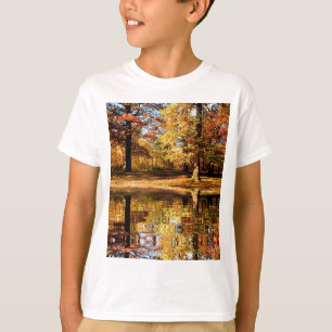 Fall forest with digital pond T-Shirt