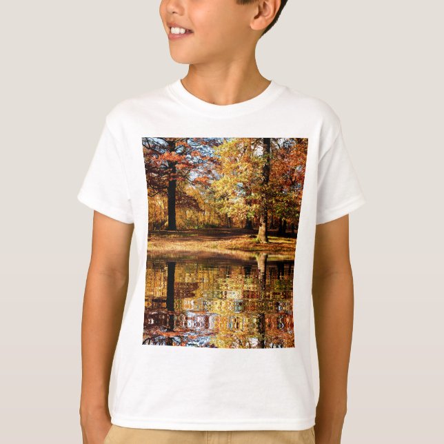 Fall forest with digital pond T-Shirt (Front)