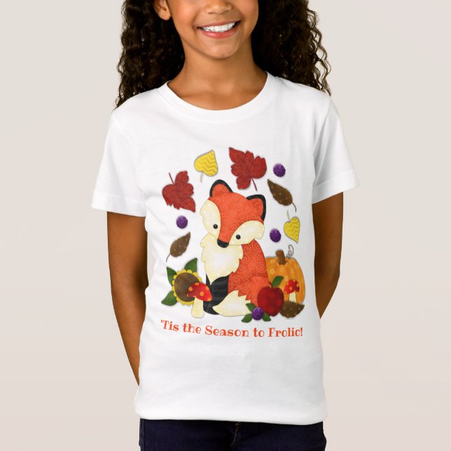 Fall Fox Custom Kid's T-Shirt (Front)