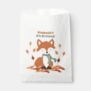 Fall Fox Woodland Birthday Favour Bags