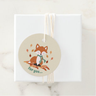 Fall Fox Woodland Birthday Favour Tags