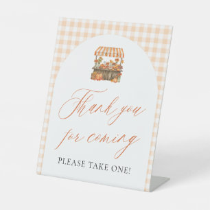 Fall Fresh Off The Market Thank you for coming Pedestal Sign