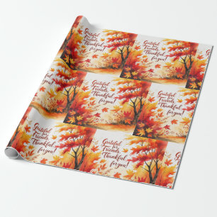 Fall friendsgiving  wrapping paper