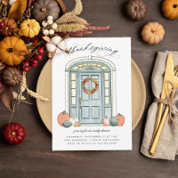 Fall Front Porch Colonial Door Thanksgiving