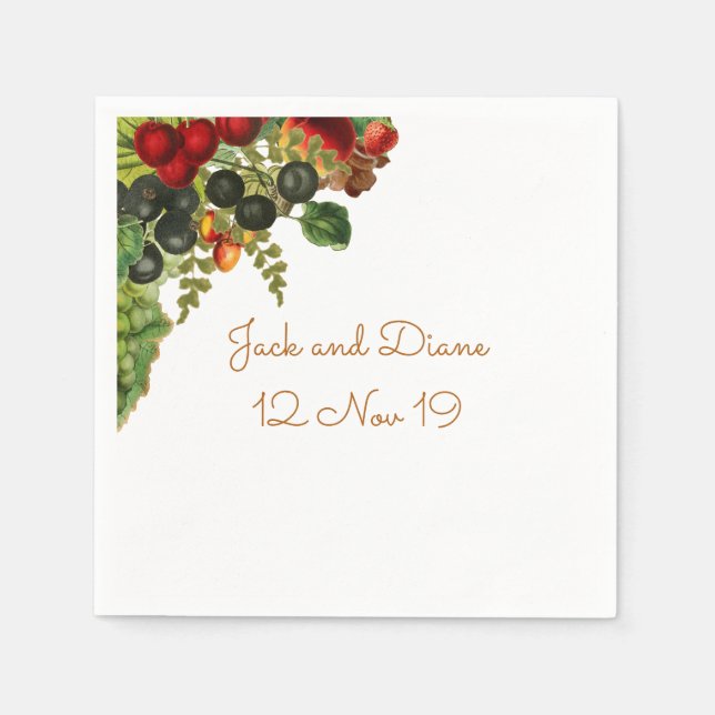 Fall Fruit Napkins (Front)